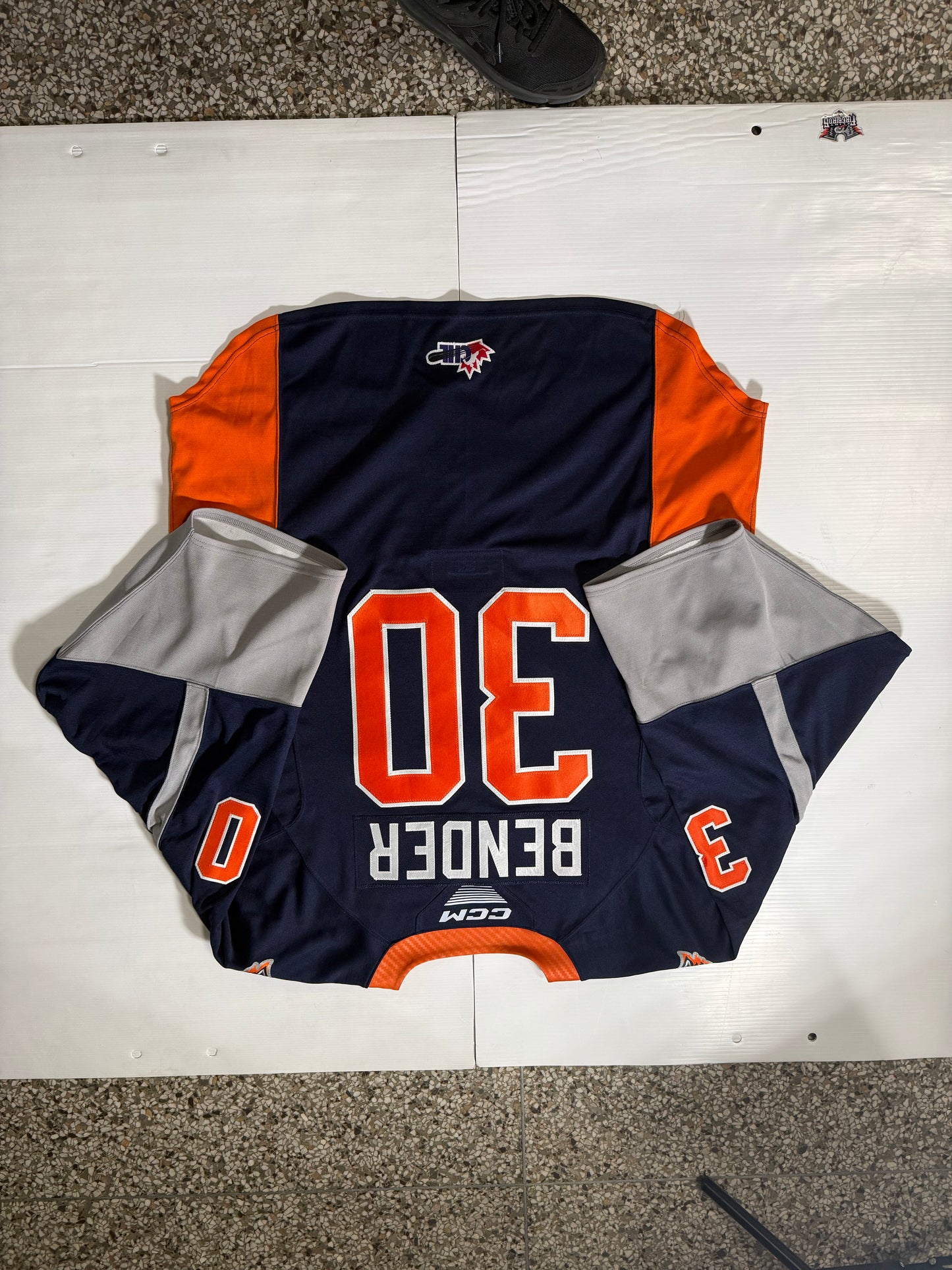 24/25 Season Authentic Navy CCM Jersey: Worn By Bender #30
