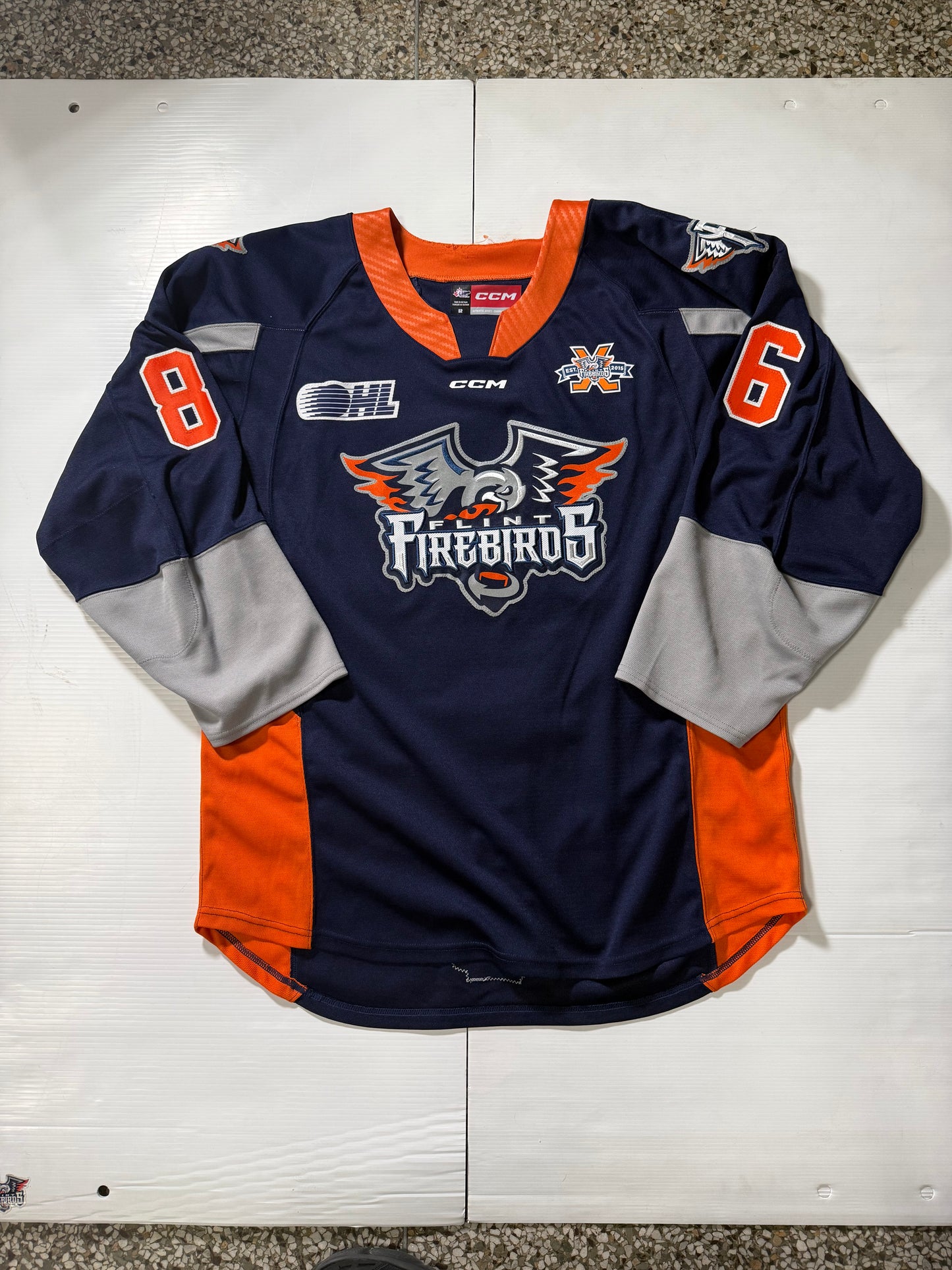 24/25 Season Authentic Navy CCM Jersey: Worn By Cooke #86