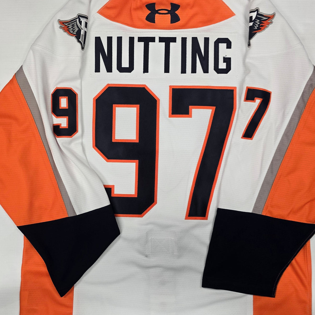 25/26 Season Authentic White Under Armour Jersey: Issued to Nutting, #97