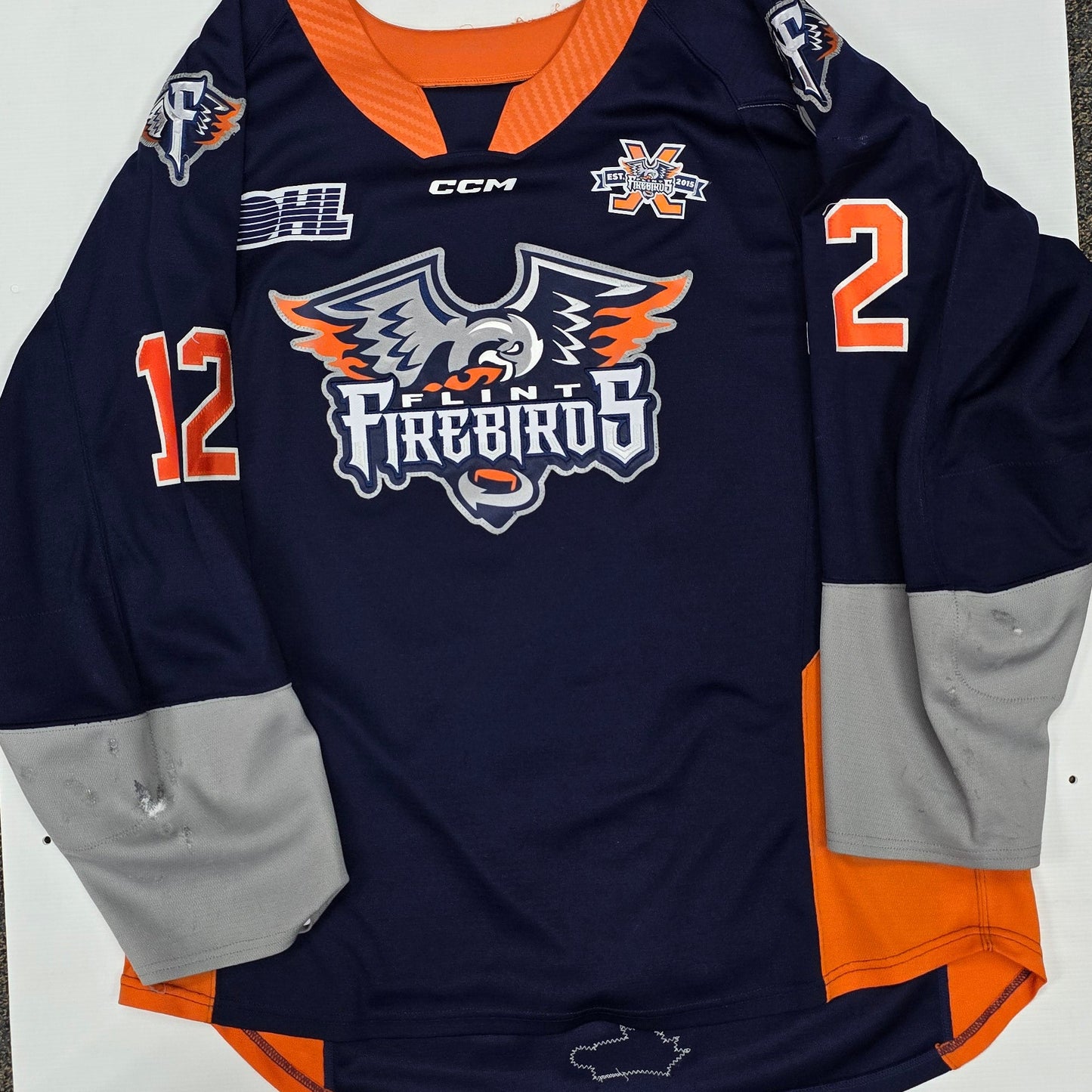 24/25 Season Authentic Navy CCM Jersey: Worn By Mccue #12