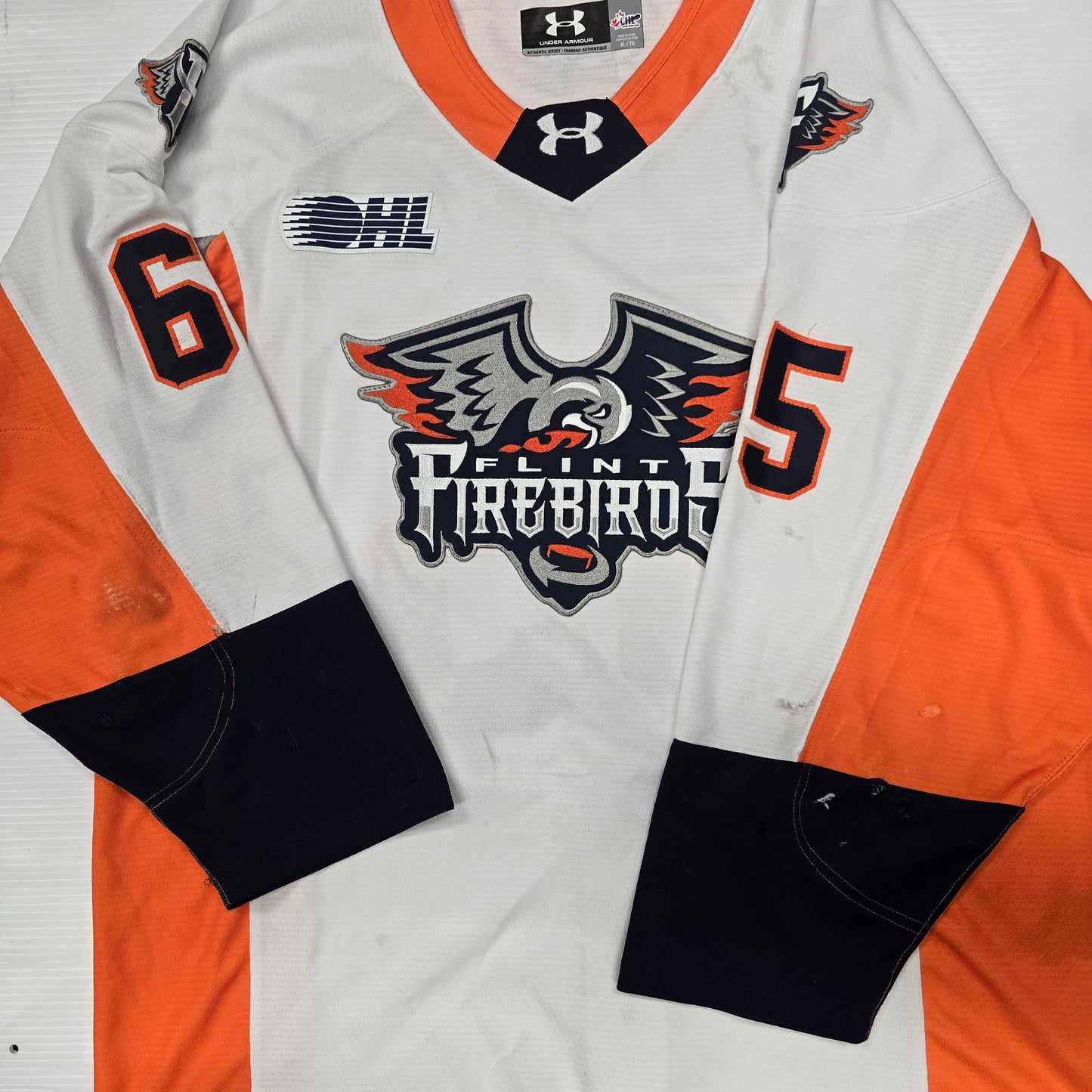 25/26 Season Authentic White Under Armour Jersey: Worn By R. Fellinger #65