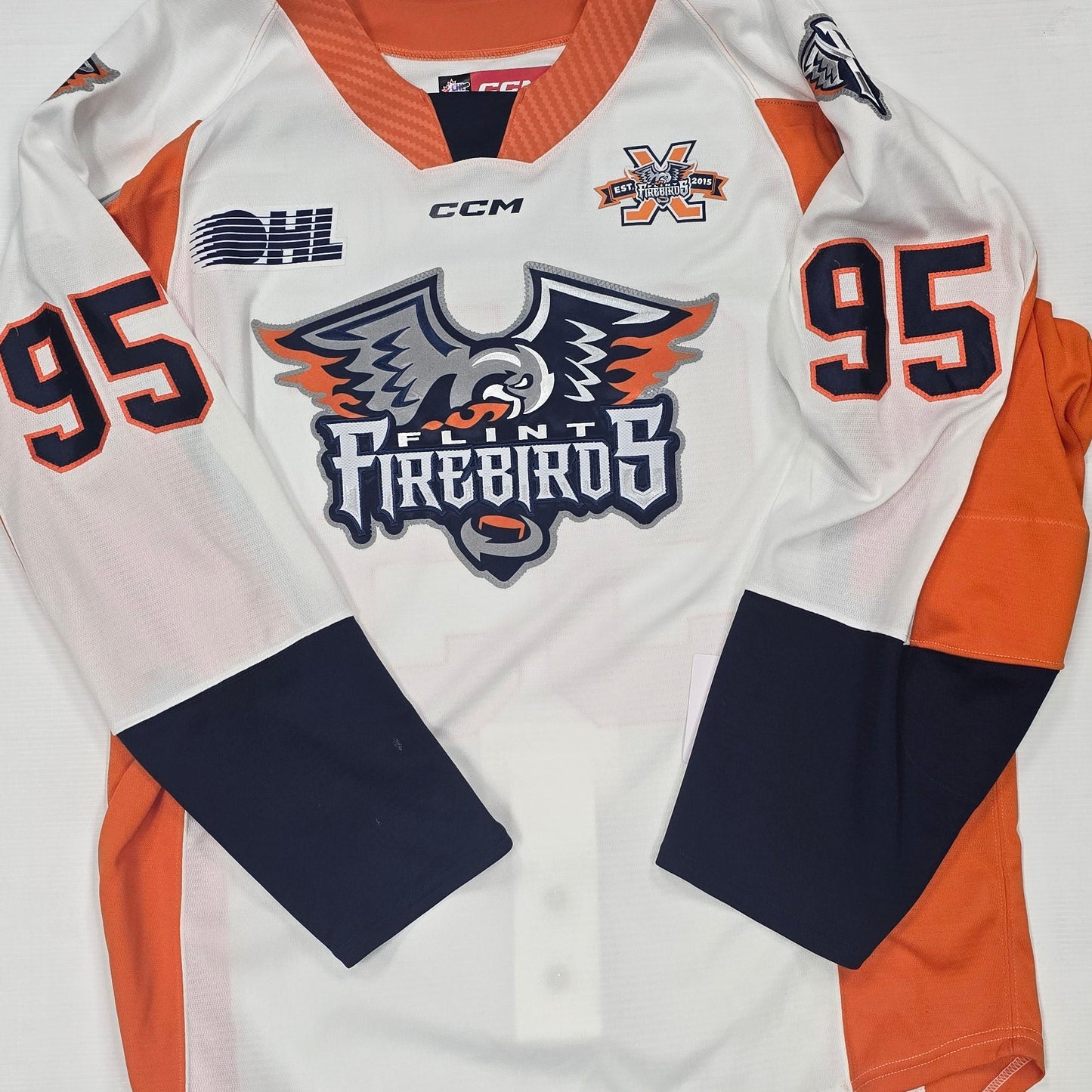 24/25 Season Authentic White CCM Jersey: Worn By Stojkov #95