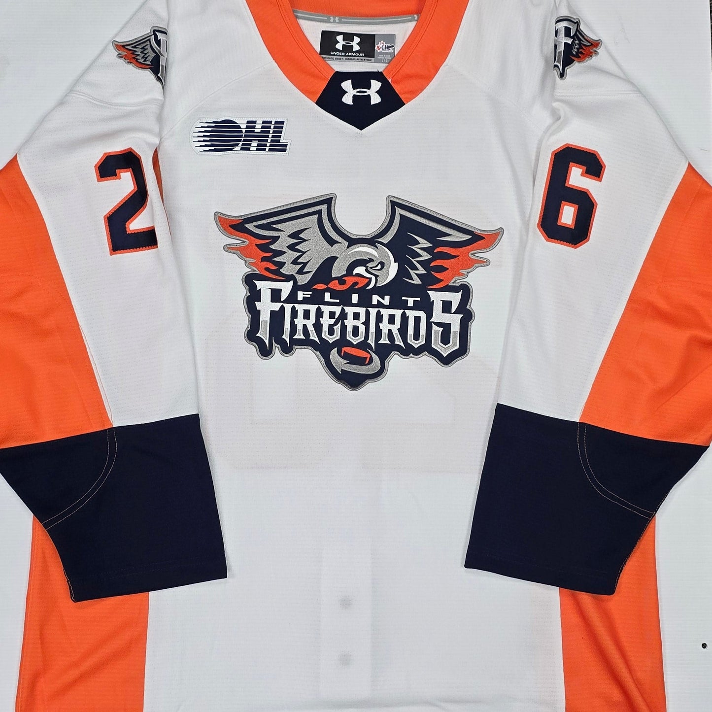 25/26 Season Authentic White Under Armour Jersey: Issued to Frolov, #26