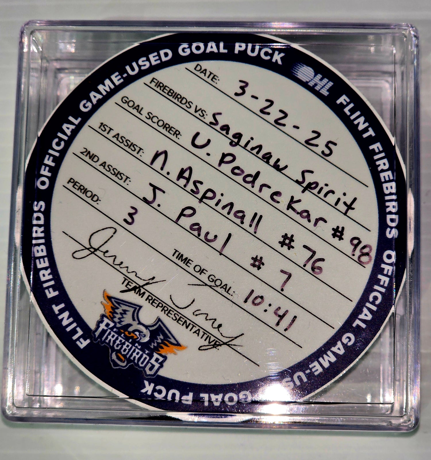 Signed Goal Pucks