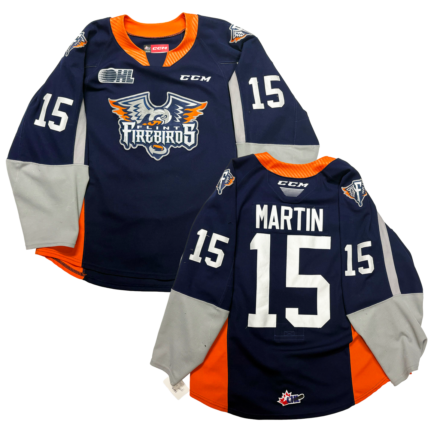 23/24 Season Authentic CCM Navy Jersey: Worn by Martin #15