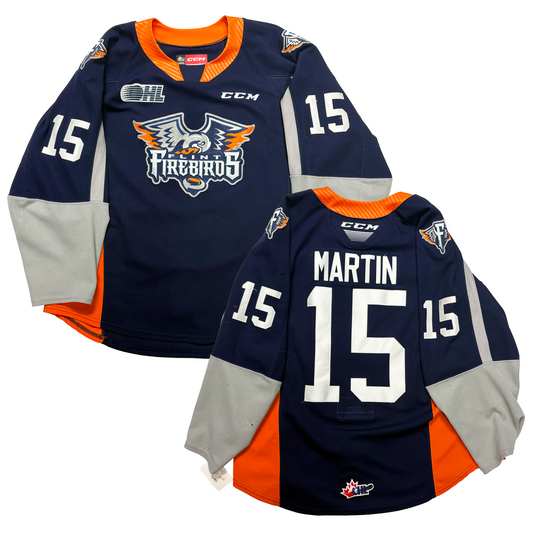 23/24 Season Authentic CCM Navy Jersey: Worn by Martin #15