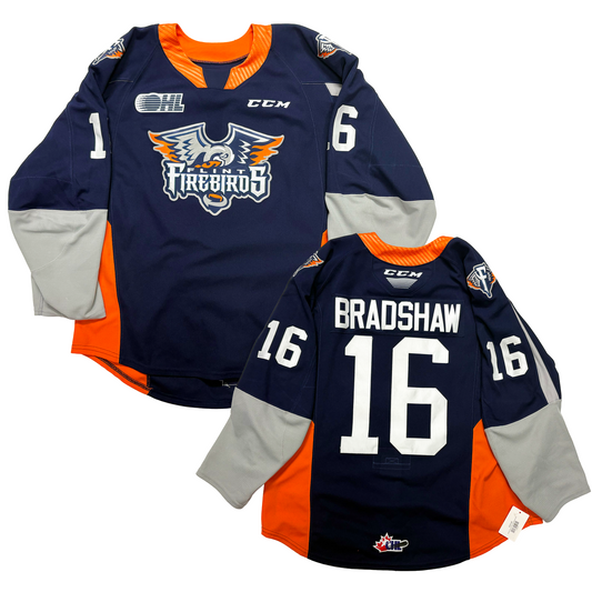 23/24 Season Authentic Navy CCM Jersey: Worn by Bradshaw #16
