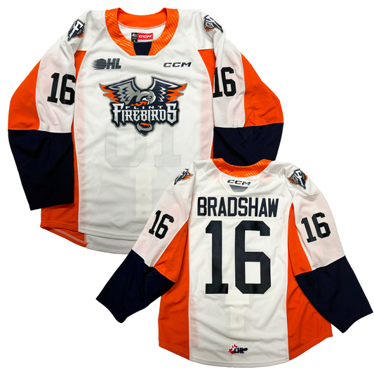 23/24 Season Authentic White CCM Jersey: Worn by Bradshaw #16