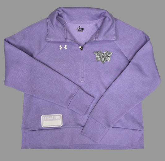 Under Armour Lavender 1/4 Zip Hockey Fights Cancer
