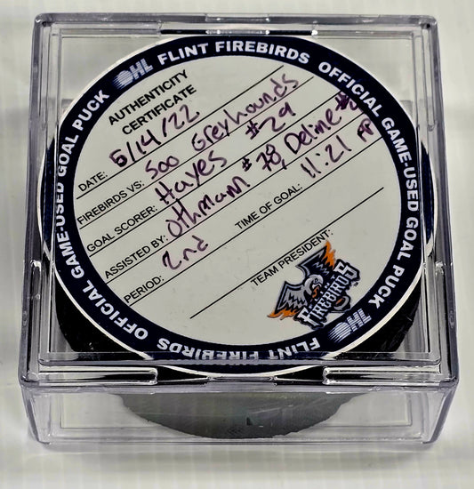 Hayes #29 Goal Puck (5/14/2022)