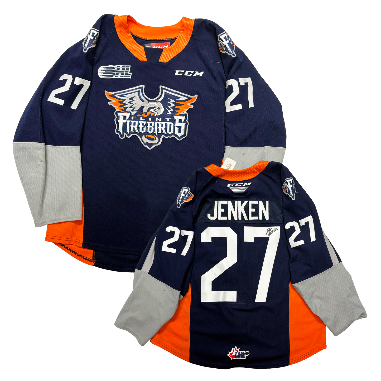 Matthew Jenken #27 Game Worn Authentic Navy Jersey 2023-2024