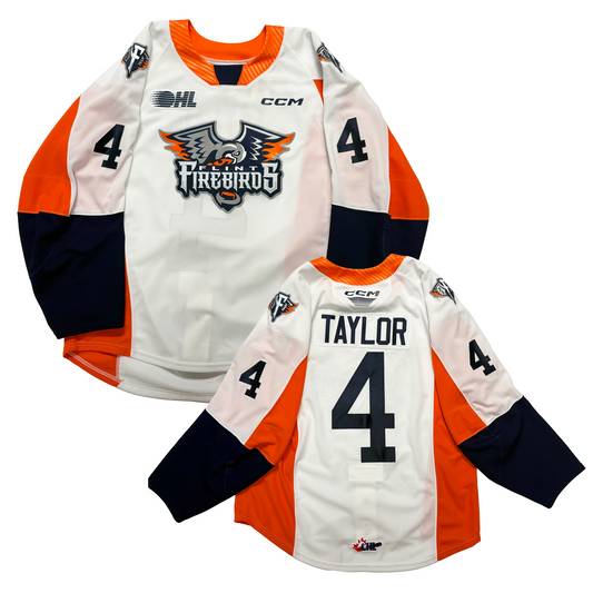 23/24 Season Authentic CCM White Jersey: Worn by Taylor #4