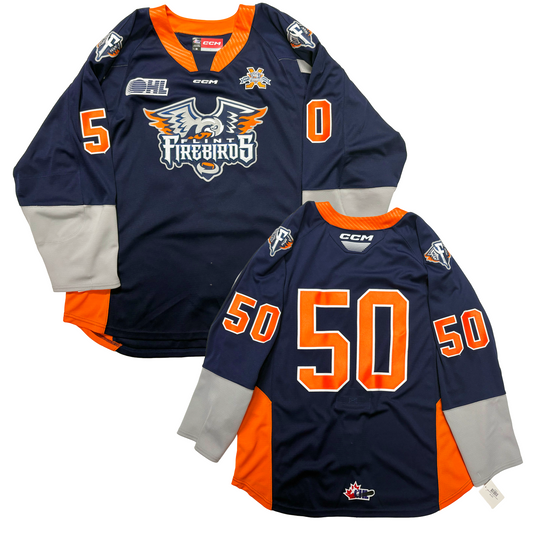 Authentic CCM Navy Jersey #50 Blank