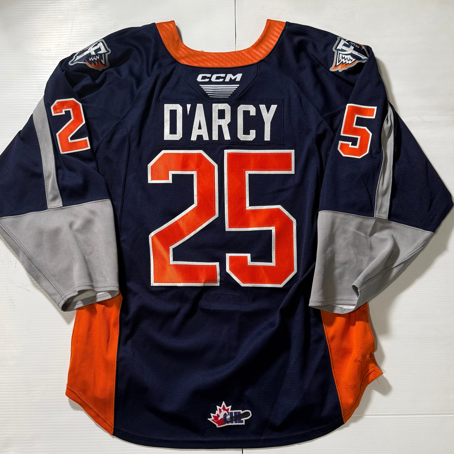 24/25 Season Authentic Navy CCM Jersey: Worn By Darcy #25