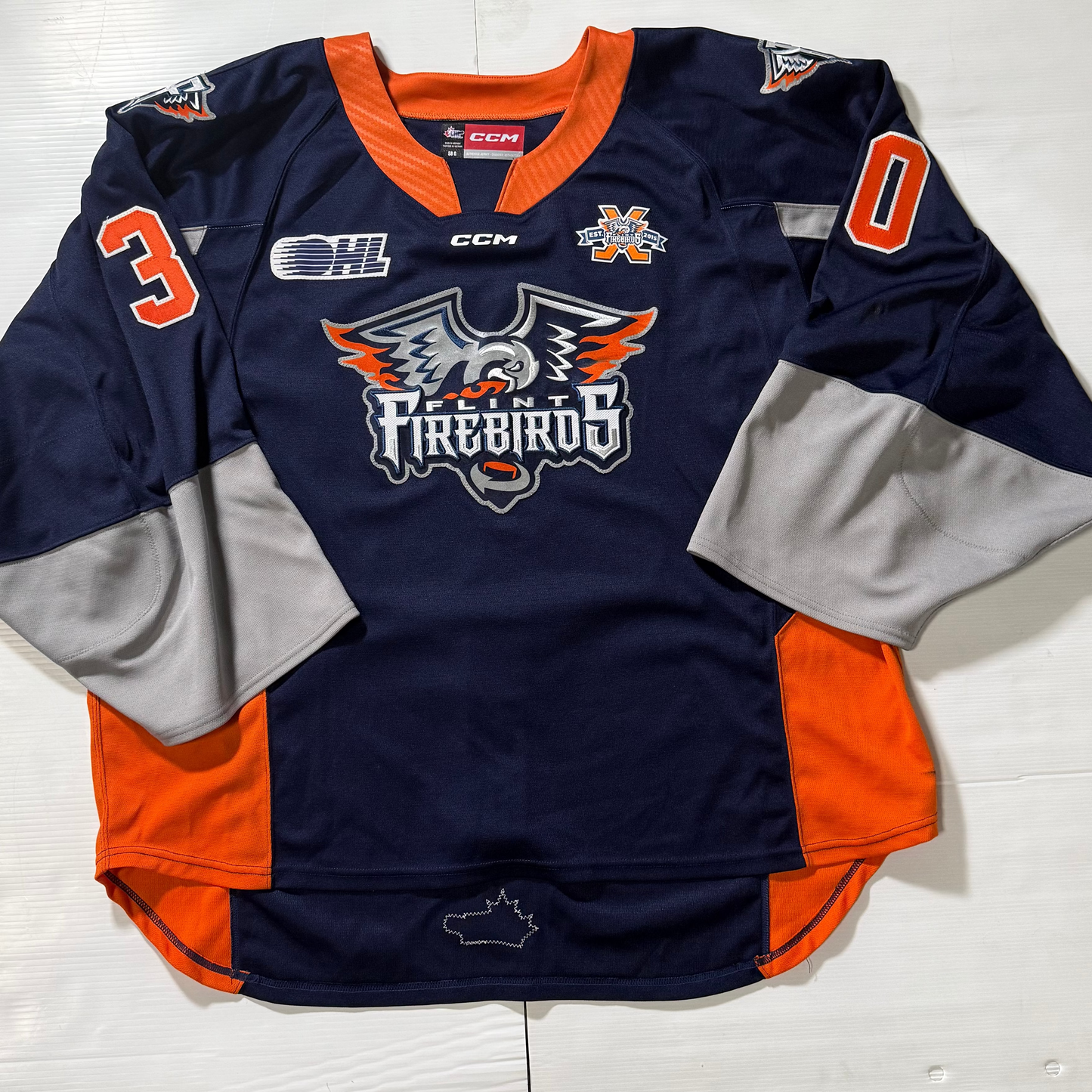 24/25 Season Authentic Navy CCM Jersey: Worn By Bender #30