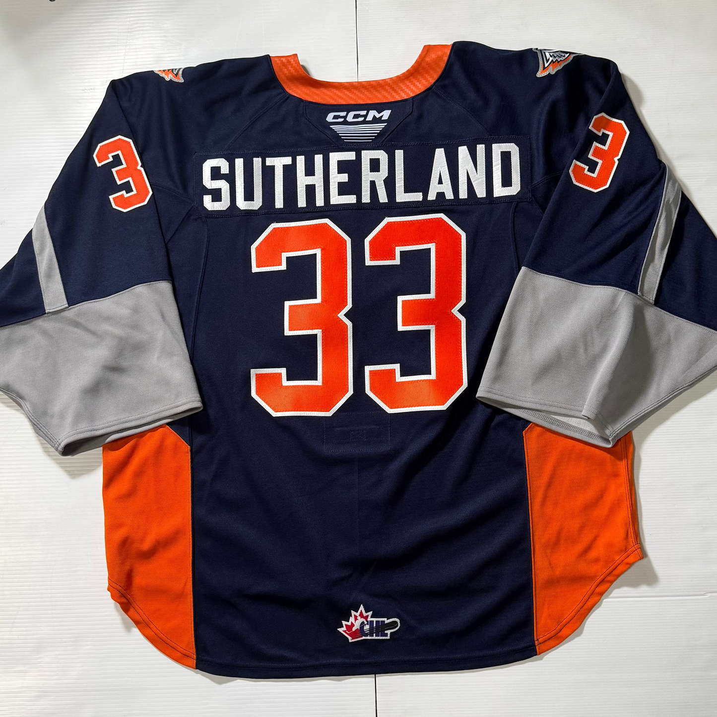 24/25 Season Authentic Navy CCM Jersey: Worn By Sutherland #33