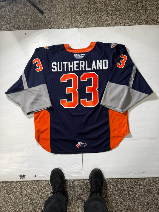24/25 Season Authentic Navy CCM Jersey: Worn By Sutherland #33