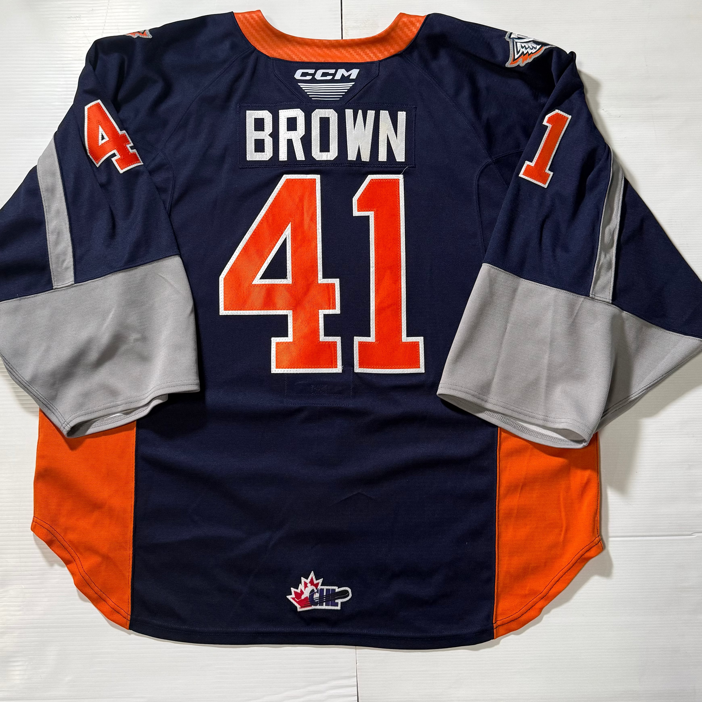 24/25 Season Authentic Navy  CCM Jersey: Worn By Brown #41