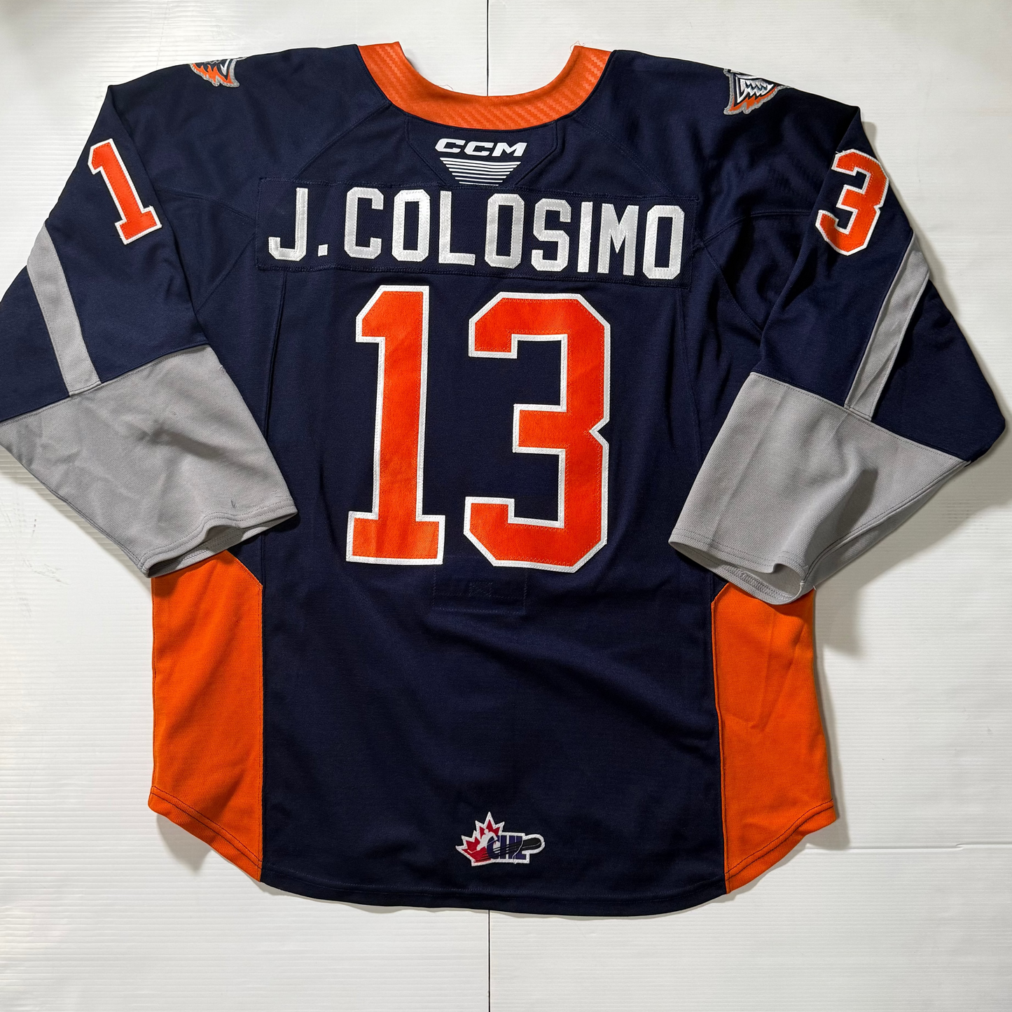 24/25 Season Authentic Navy CCM Jersey: Worn By J. Colosimo #13