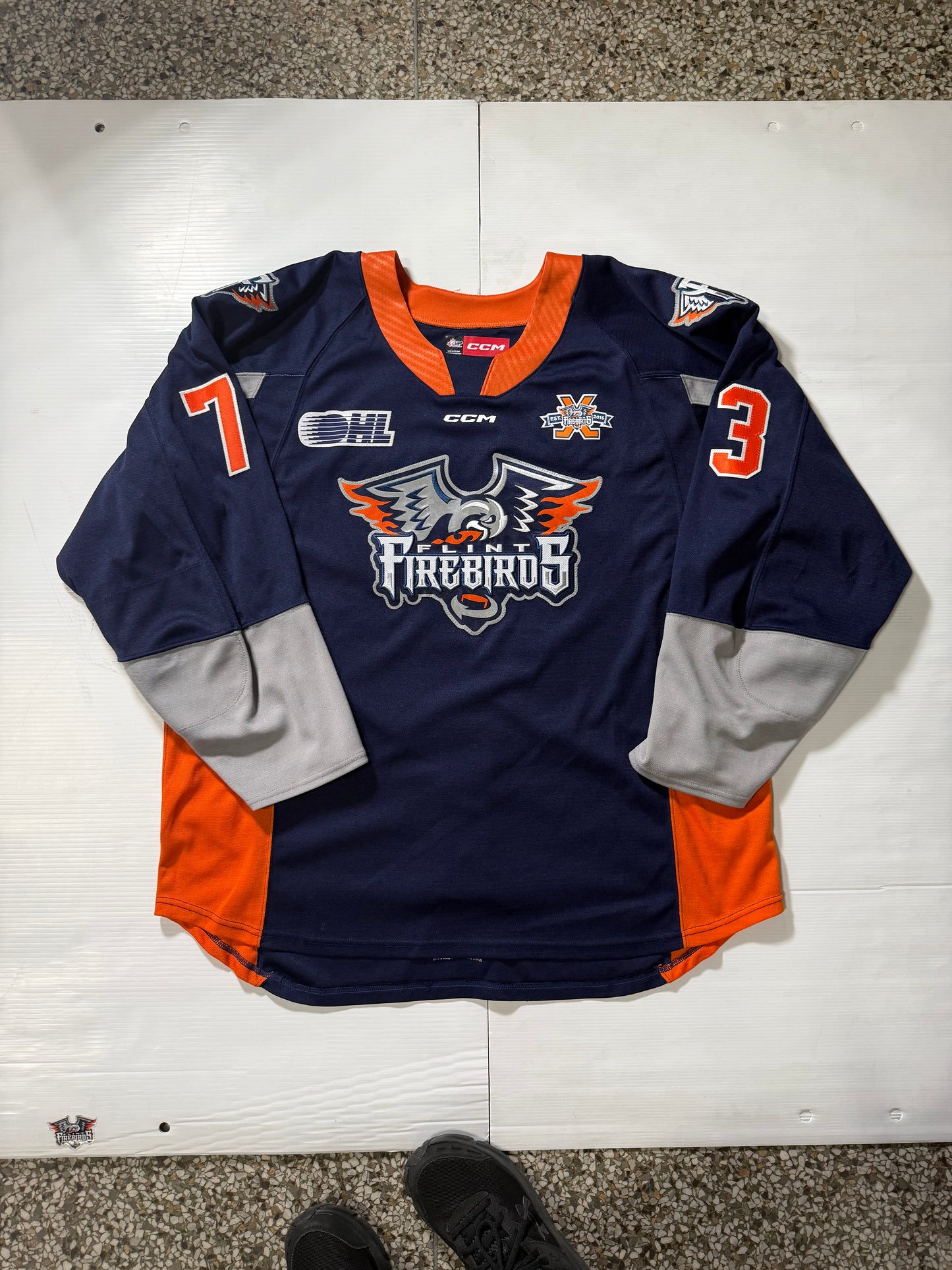 24/25 Season Authentic Navy CCM Jersey: Worn By C. Colosimo #73