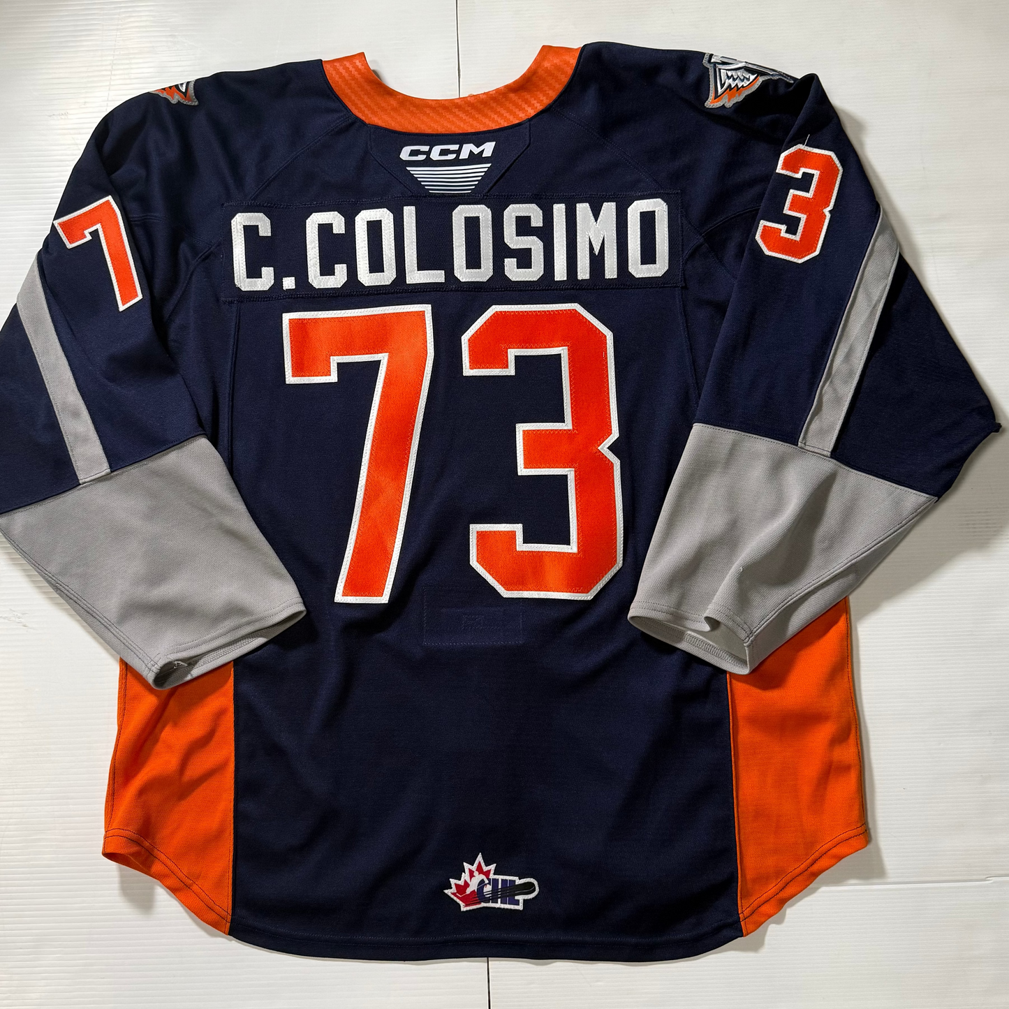 24/25 Season Authentic Navy CCM Jersey: Worn By C. Colosimo #73