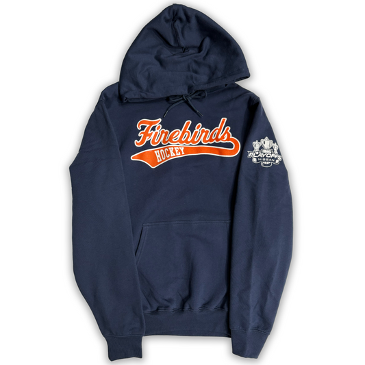 Navy Blue Script Hoodie Playoffs