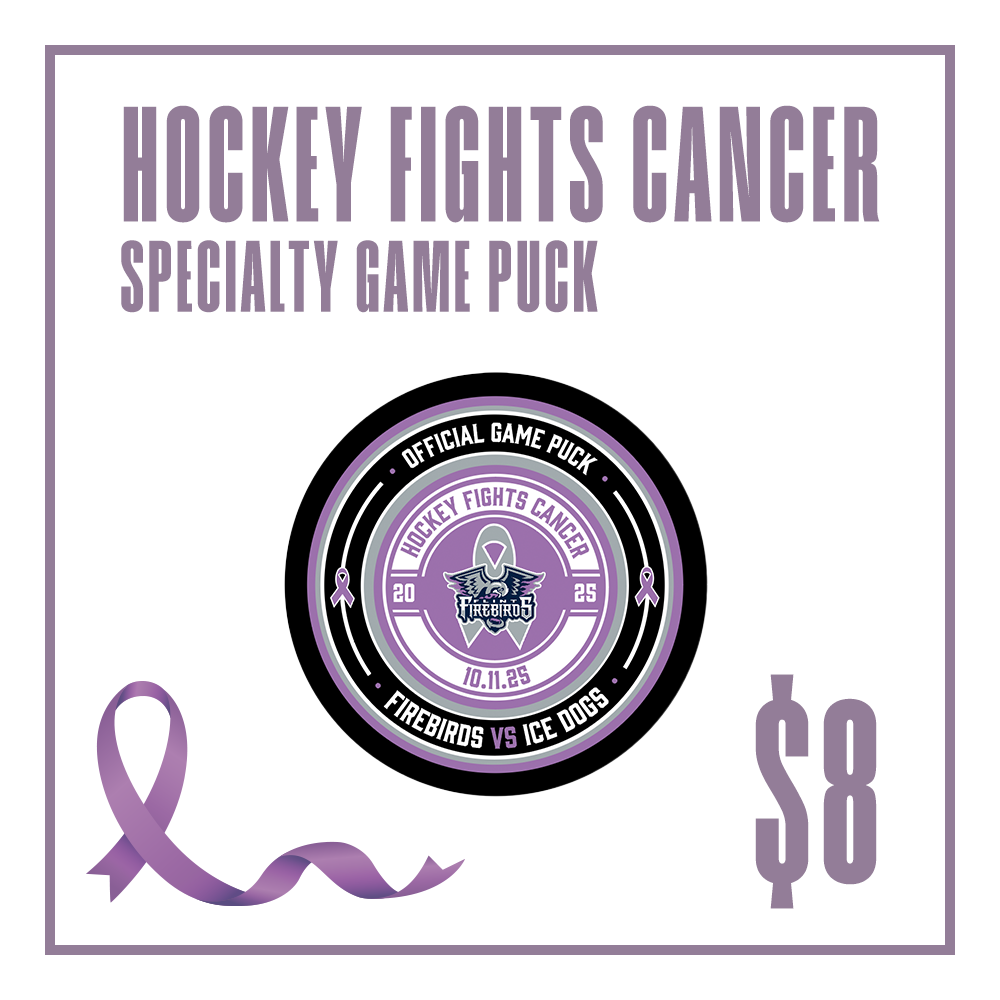 Hockey Fights Cancer Game Pucks 2025 – The Bird's Nest