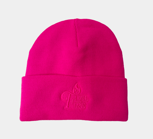Fuel The Fire Beanie Pink on Pink
