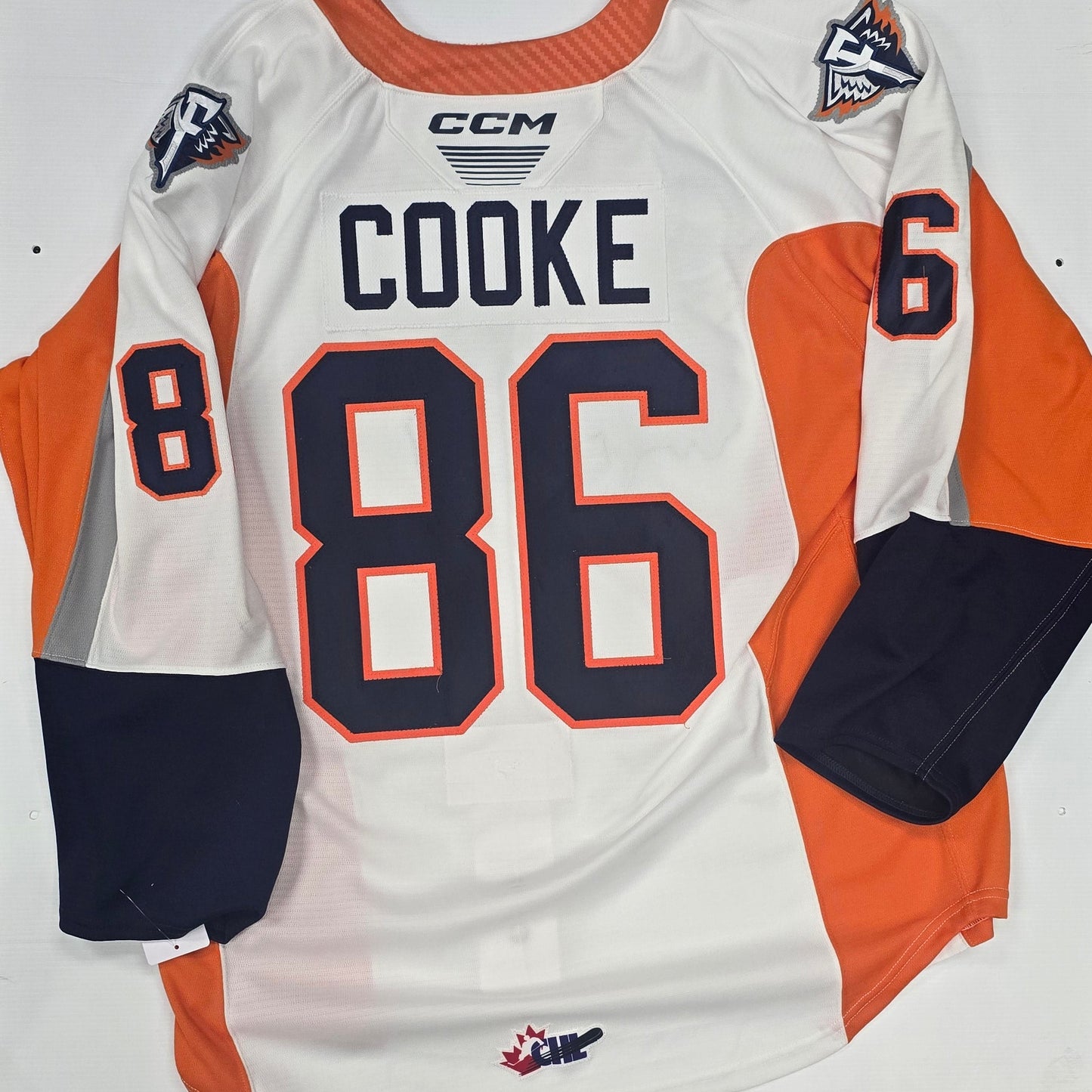 24/25 Season Authentic White CCM Jersey: Worn By Cooke #86