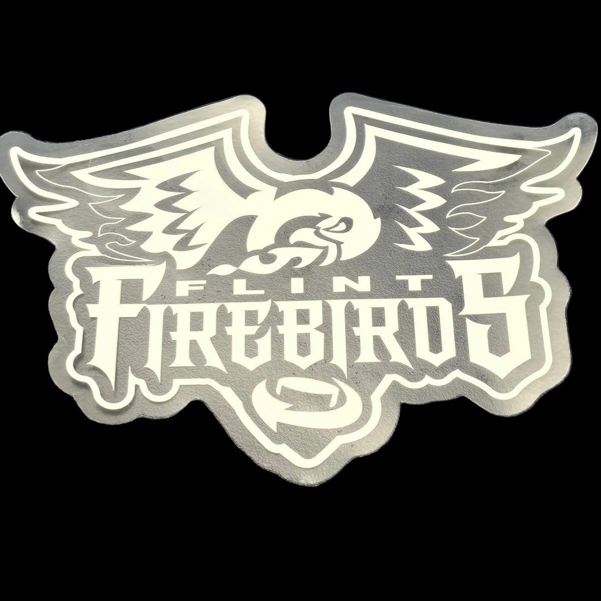 White Outline Logo Sticker