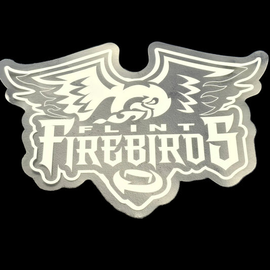White Outline Logo Sticker