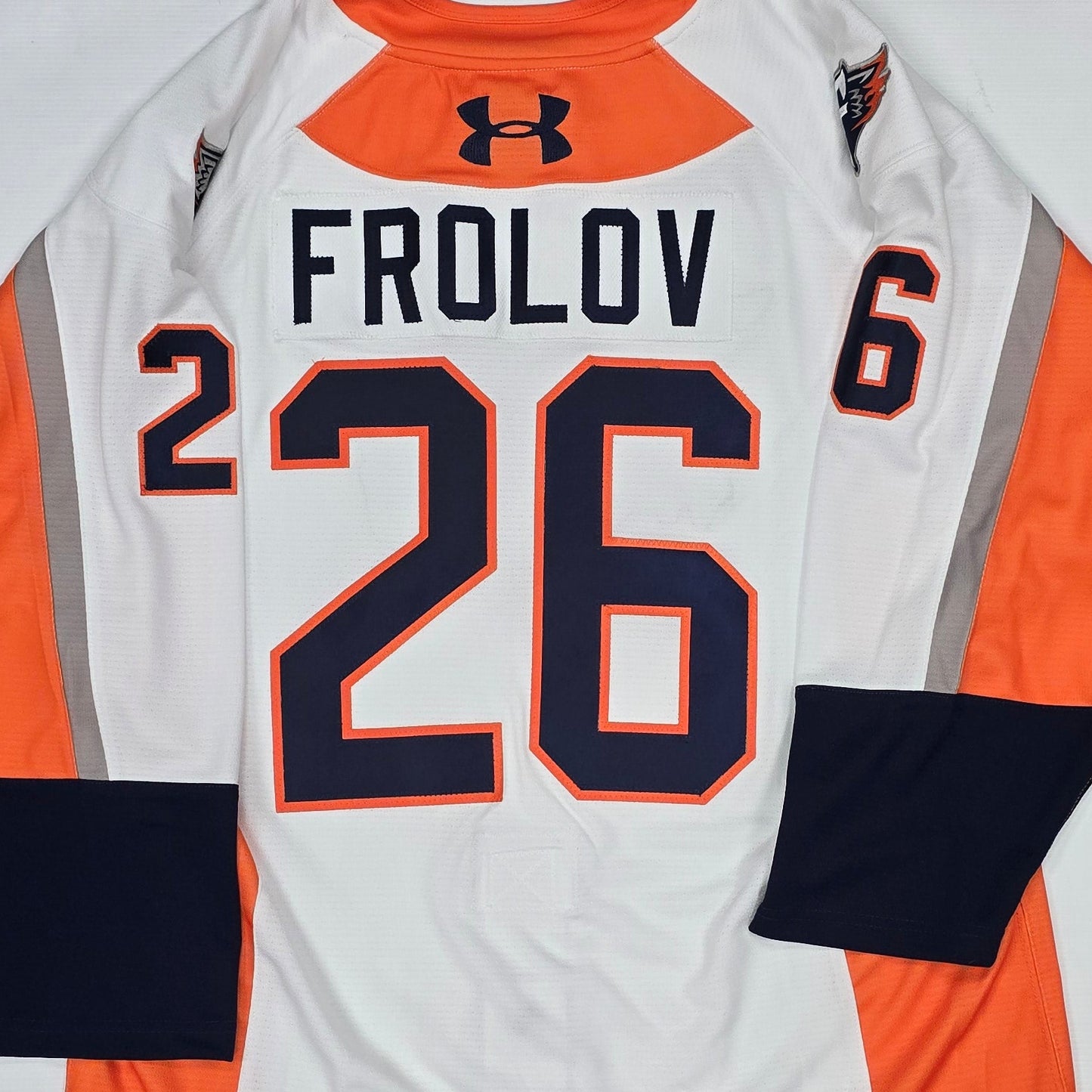 25/26 Season Authentic White Under Armour Jersey: Issued to Frolov, #26