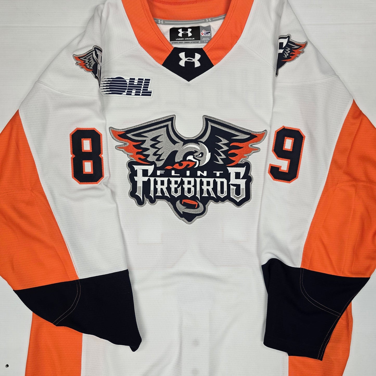 25/26 Season Authentic White Under Armour Jersey: Issued to Hotles, #89
