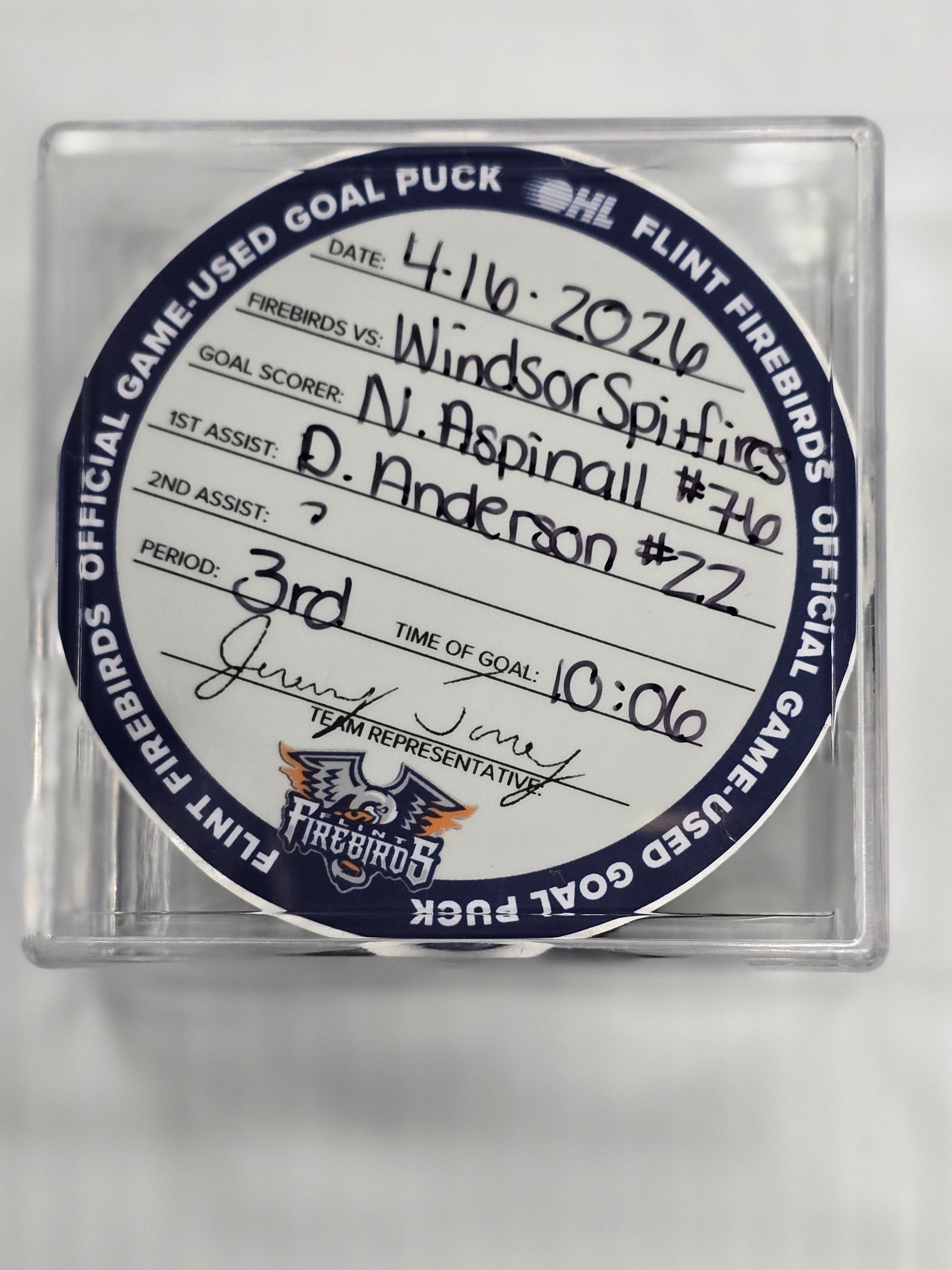 Player Signed Goal Pucks – The Bird's Nest