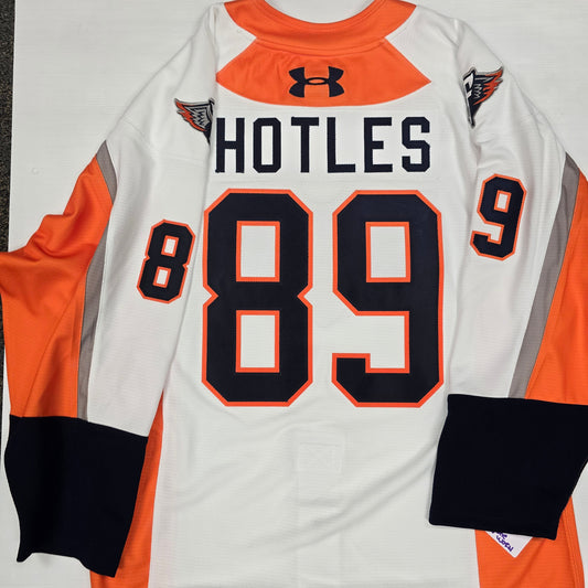 25/26 Season Authentic White Under Armour Jersey: Issued to Hotles, #89