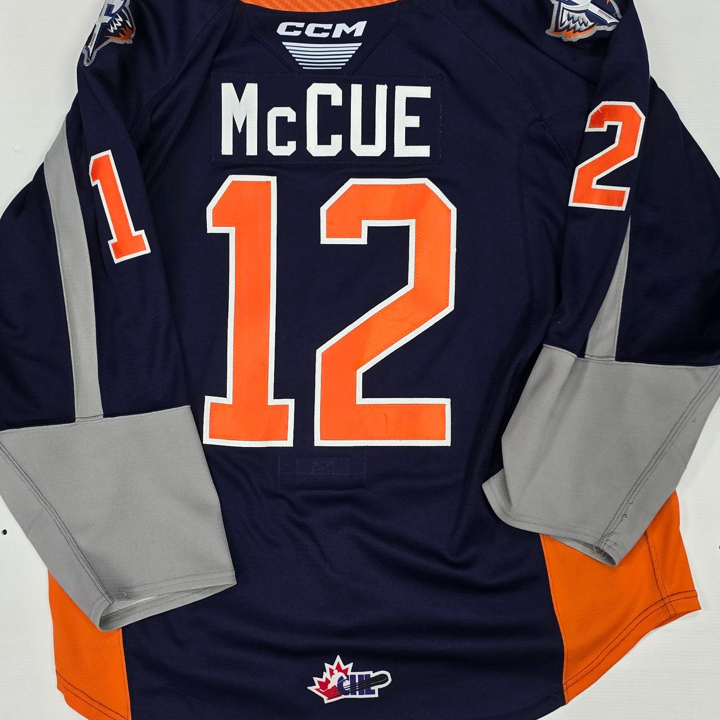 24/25 Season Authentic Navy CCM Jersey: Worn By Mccue #12