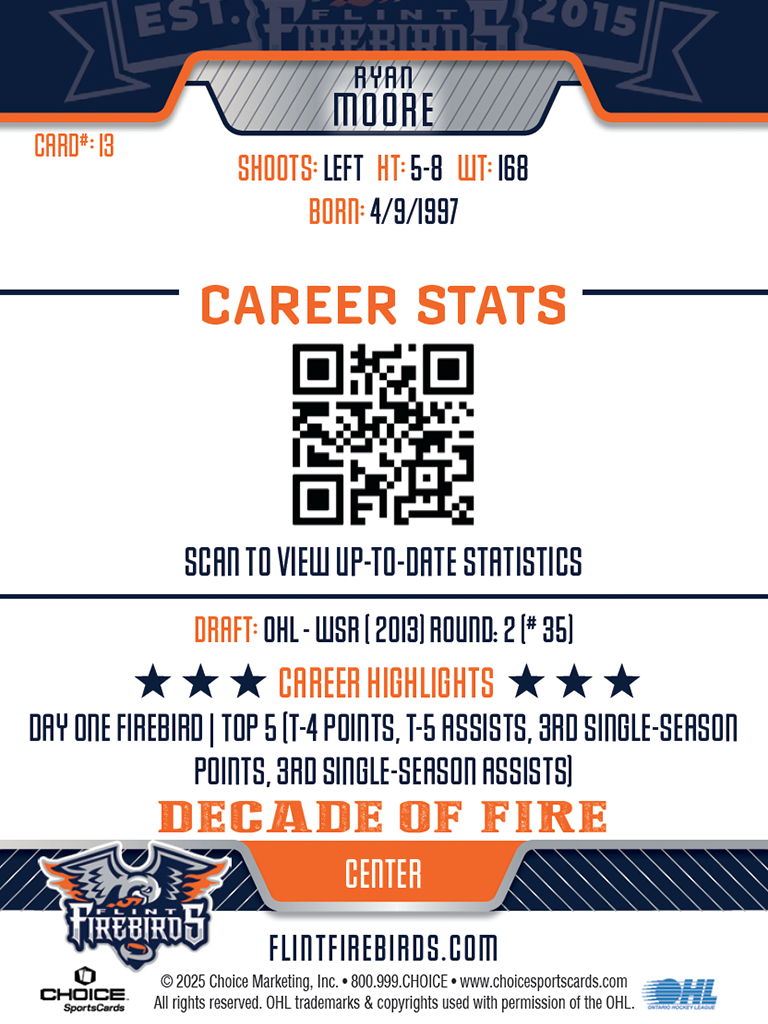 Decade Card R. Moore #13